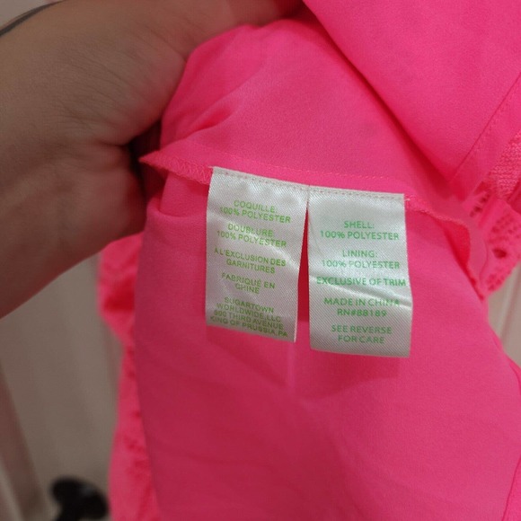 Lilly Pulitzer Womens Dress Jennilee Trellis Lace Barbie Pink Mini Fit Flare S - Picture 8 of 12